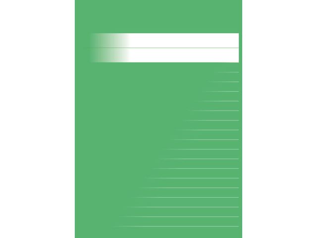 Skrivhäfte A5 olinj/linj. 8,5mm grön